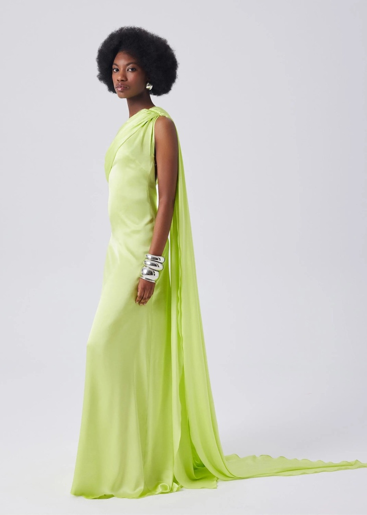 Thalia Dress (Green) — a closer view