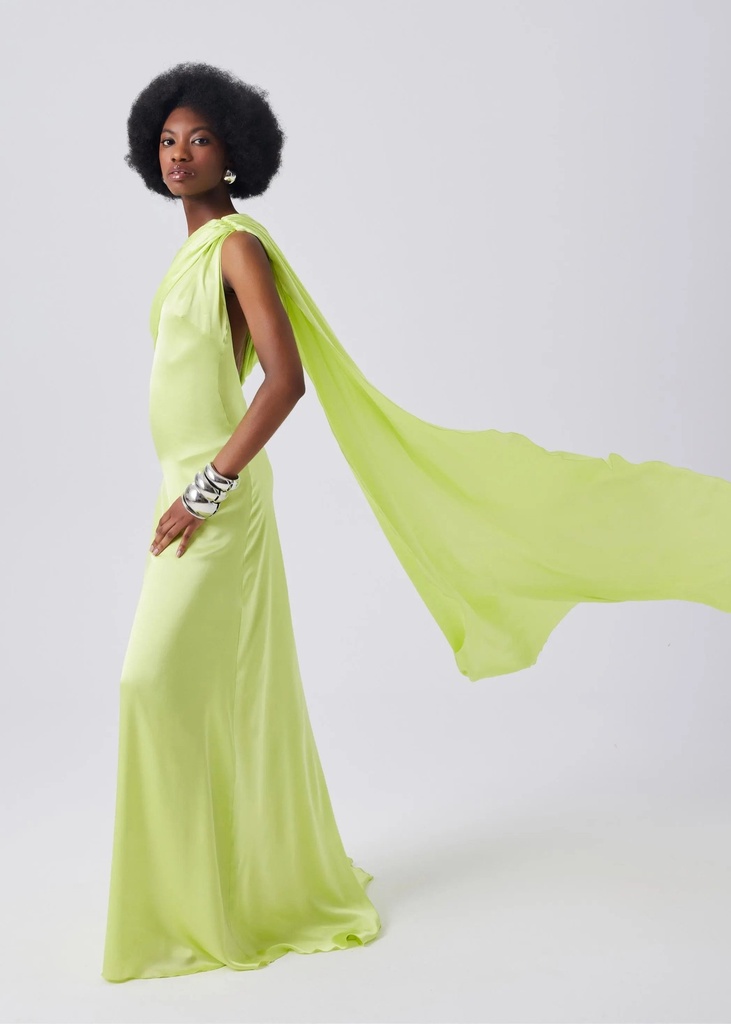 Thalia Dress (Green) — a closer view