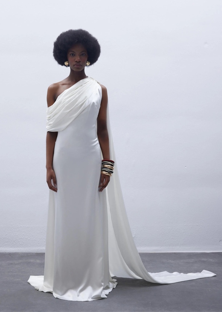 Thalia Dress (White) — a closer view