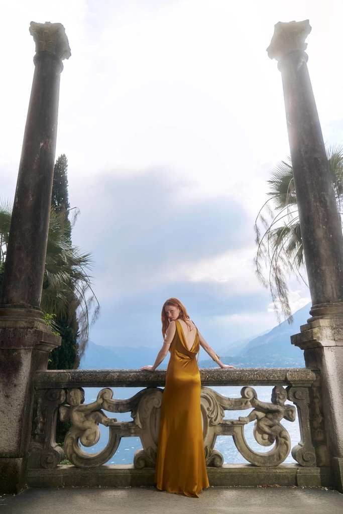 Isabetta Dress (Gold) — another perspective