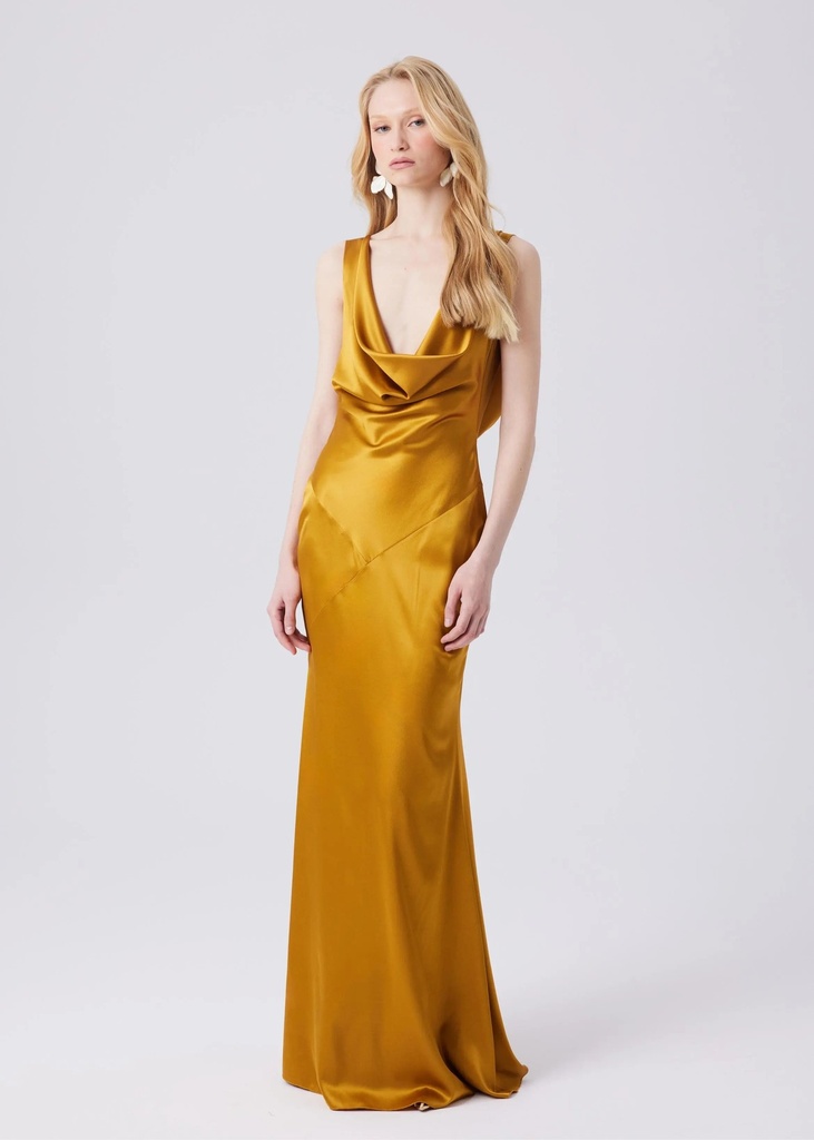 Isabetta Dress (Gold) — a closer view