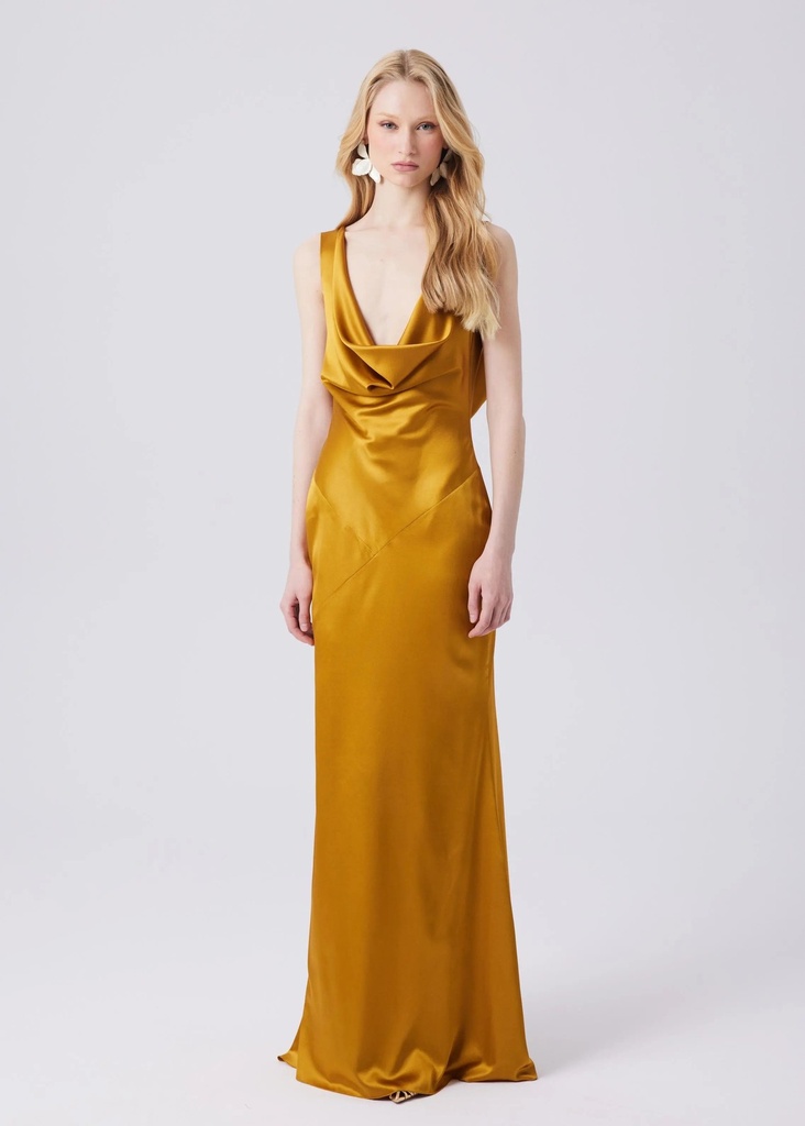 Isabetta Dress (Gold) — a closer view