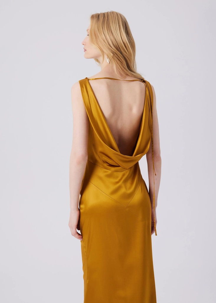 Isabetta Dress (Gold) — styling perspective