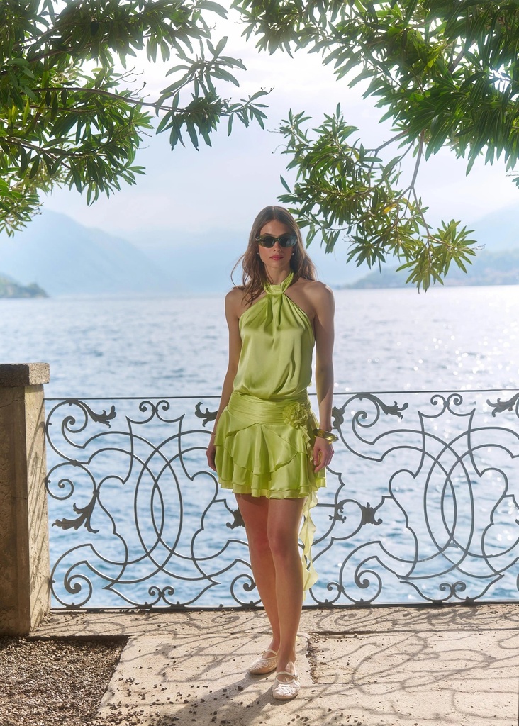 Nicoline Dress (Green) — another perspective