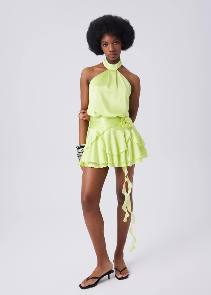 Nicoline Dress (Green) — a closer view