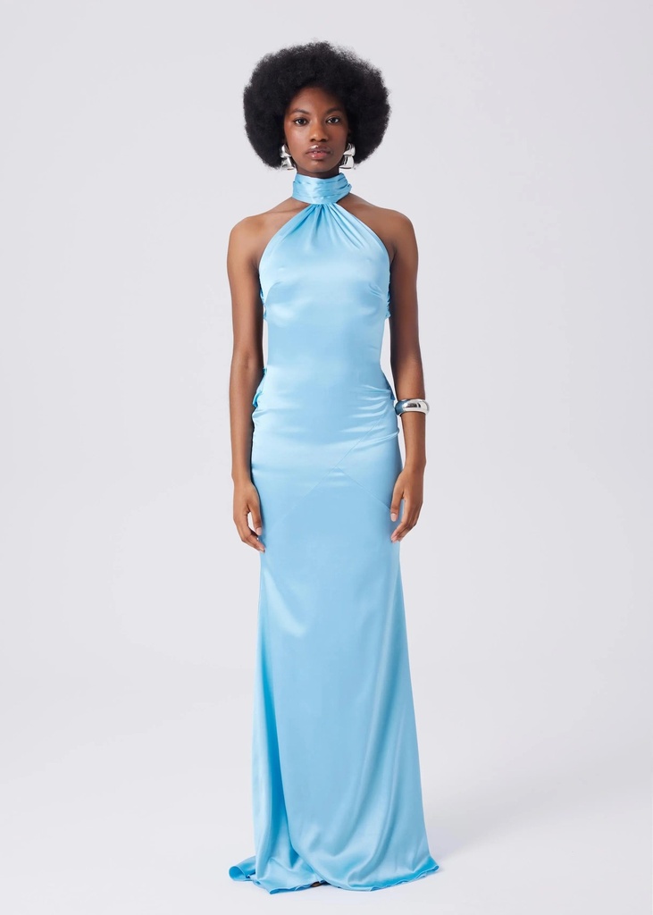 Orione Maxi Dress (Blue) — a closer view