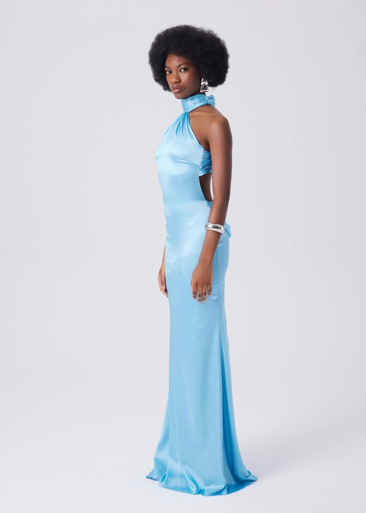 Orione Maxi Dress (Blue) — a closer view