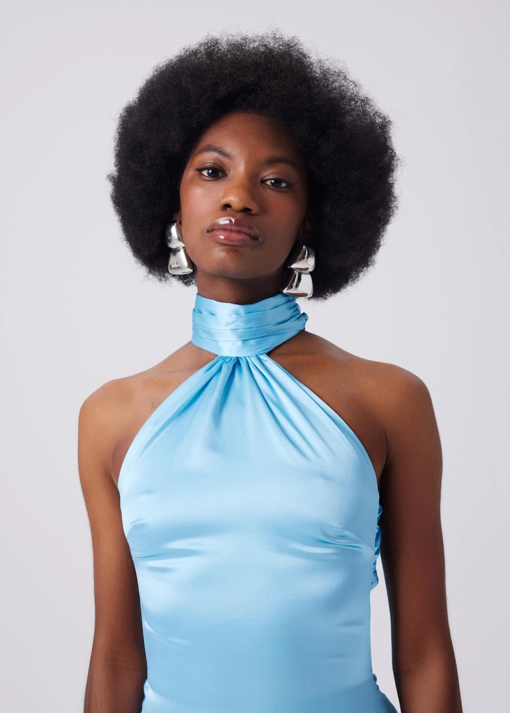 Orione Maxi Dress (Blue) — a closer view