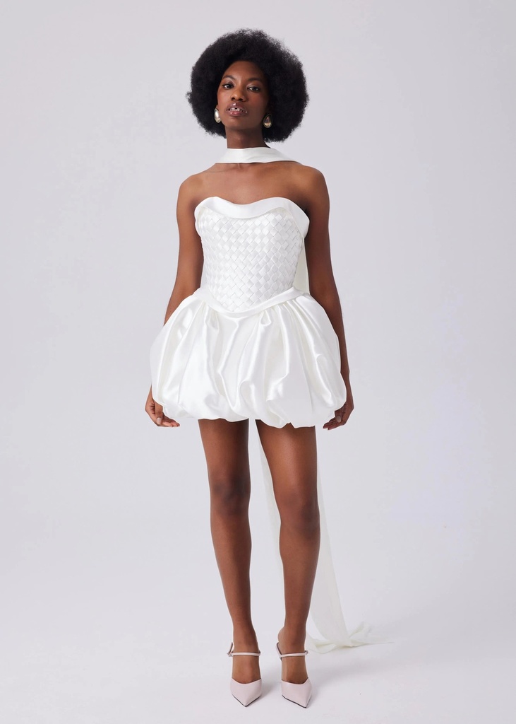 Rosali Dress (White) — another perspective
